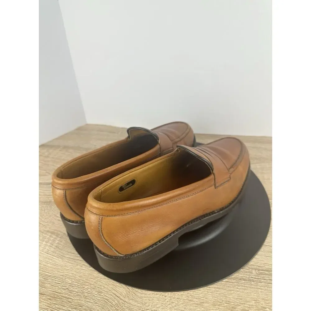 Allen Edmonds Cole Penny Loafers Brown Leather Men’s 9.5 D Made USA Dress Shoes